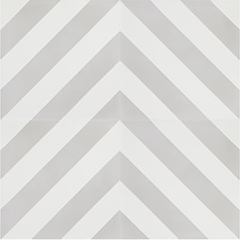 Boite de 24 Carreaux de ciment véritable 0,96m2 / Carreaux de ciment artisanaux pour sol et mur coloris gris - l.20 x L.20 cm (1/4)