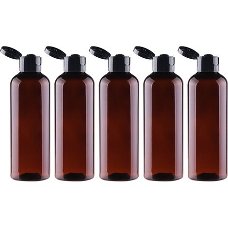 Bouteille Flip Top - 100 ml - En PET Rond - Pour Produits Cosmétiques - Lot de 5 (1/5)