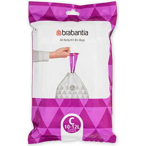 Brabantia PerfectFit Bags C 10-12 litre Dispenser Pack of 40 bags