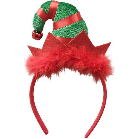 Bandeau de festival, chapeau d'elfe à plumes, serre-tête pour cheveux, cadeau de fête de Noël (1/5)