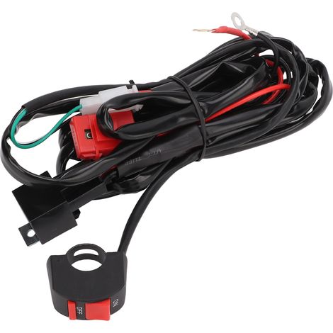 Verkabelungssatz mit Schalter für 12V 40A Motorrad-LED-Scheinwerfer, kompatibel mit 9-32V für ATVs und Elektrofahrzeuge.