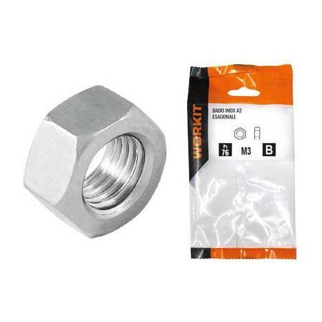 5,00000000000000000000 x DADO ESAGONALE INOX A2 SELF WORKIT