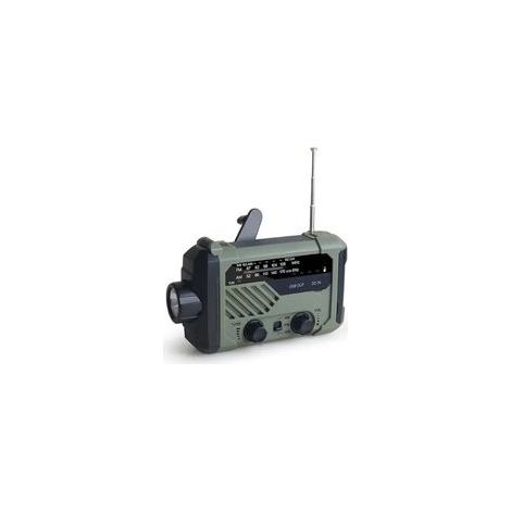 Radio portable, lampe de lecture d'urgence 3 en 1, batterie externe solaire de 2000 mAh, (1/5)