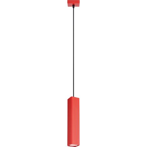 Pendelleuchte RAYO 1 rot Aluminium 1xGU10 8cm Sollux (1/5)