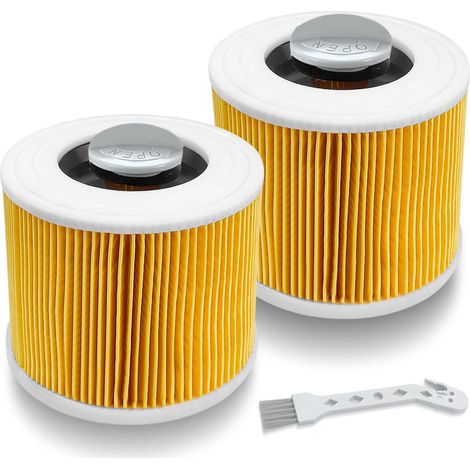 Confezione da 2 filtri per aspirapolvere a secco e a umido Kärcher serie WD WD2 WD3 WD3P A2004 MV2 MV3. Filtro di ricambio per aspirapolvere Kärcher 6.414-552.0/64145520
