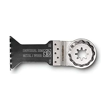FEIN E-Cut Universal Set 1 hoja de sierra, Ancho 44 mm, Longitud 60 mm, Alojamiento SLP, Bimetal con dentado universal ondulado. Amplio espectro de aplicación