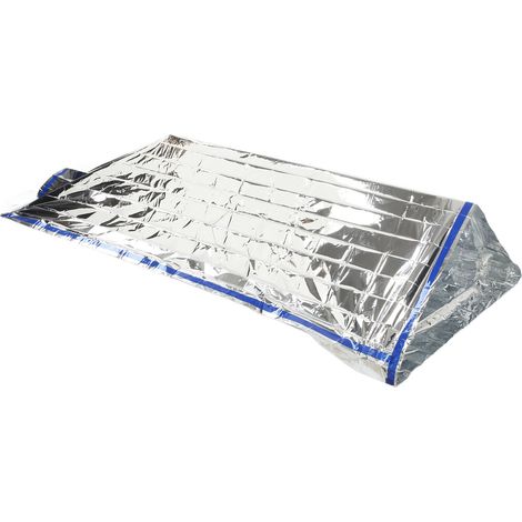 Couverture de survie imperméable pliable, couverture thermique d'urgence argentée 200x100cm pour camping et randonnée en extérieur (1/5)
