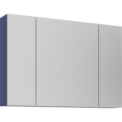 Badezimmerschrank mit Spiegel "Bari 100" – 97 x 16 x 66 cm – Mattes Marineblau (1/3)