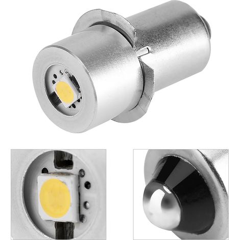 ampoule de rechange LED P13.5S 1W pour lampe torche, lampe de travail d'urgence (3V) (1/5)