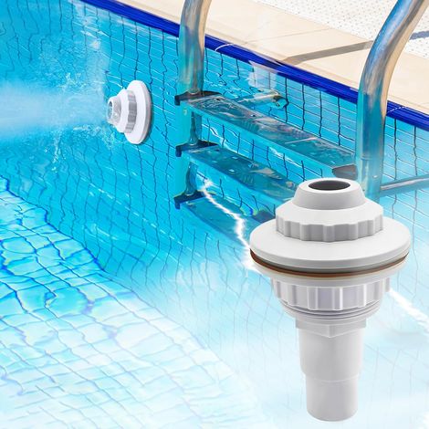 Buse d'entrée pour Piscines Reglable, Buse de Refoulement Piscine, Buse d'entrée de Piscine, Buse de Retour avec Tête Pivotante, Buse de Sortie de Piscine, pour Raccord de Tuyau 32 mm/38 mm (1/5)
