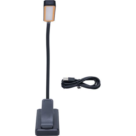 Lampada da Lettura a Clip – Ricaricabile USB 1000mAh, Luce Regolabile 360° e Morbida – ABS e Silicone – Design Compatto ed Elegante – Ideale per Ufficio, Viaggi e Studio (1/5)