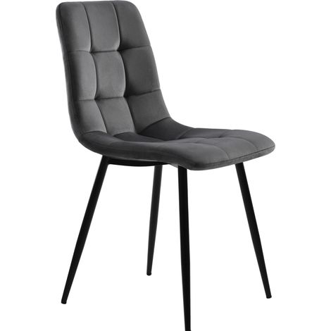 Set tavolo da pranzo 5 pezzi allungabile 99-159 cm bianco nero con 4 sedie in velluto (1/5)