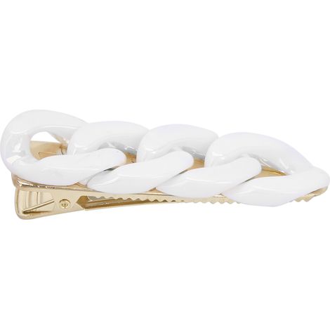 Barrettes à Chaîne Décorative pour Frange - Accessoires Cheveux Femmes et Filles Blanc Laiteux (1/5)