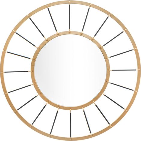 Specchio da parete in metallo oro, Ø81x6,5 cm – Glam (1/5)