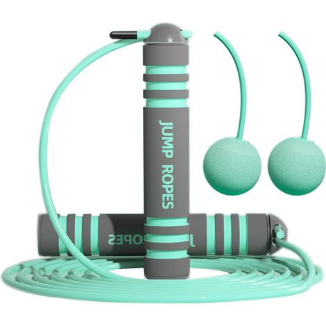 Corde à sauter sans fil réglable 2 en 1 pour le fitness, l'entraînement, la musculation et les exercices aérobiques (1/5)