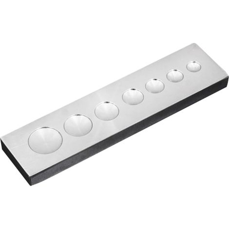 Base de Pose-rivet en Acier Inoxydable, 7mm, Argenté (1/5)