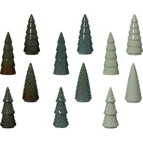 Elegantes Keramikbaum-Dekor 9x9x21 cm (1/2)
