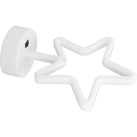 5-flammige LED-Stern-Neonlampe, warmes Licht für Schlafzimmer, Bar, Party, USB-/Batterie-Nachtlicht, mit Sockel (Batterien nicht enthalten) (1/5)