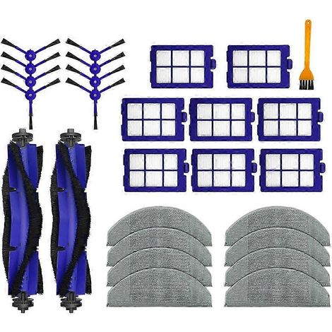 Accessoires et pièces détachées pour kit Eufy RoboVac X8 Hybrid : brosse principale, filtre HEPA, chiffons de nettoyage, etc. (1/5)
