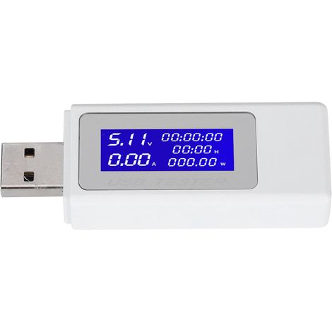 USB-Tester Multifunktions-Digital-Gleichstrommessgerät für Kapazität, Leistung, Strom und Spannung (1/5)