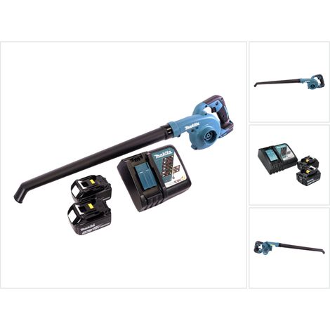 Soplador sin cable Makita DUB 186 RT soplador de hojas 18 V + 2x batería recargable 5,0 Ah + cargador