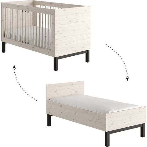 Lettino evolutivo 70x140 Pinio Country Legno sbiancato (1/5)