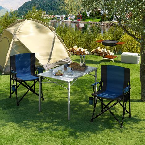 WOLTU Alu Campingtisch faltbar Buffettisch, Tragbar Reisetisch zusammenklappbar, hohe Tragfähigkeit und Stabilität, 104x69x70cm, Silber (1/5)