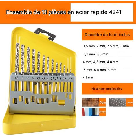 Forets hélicoïdaux HSS titanés cobalt M1/M35, queue droite, pour perçage (1/5)