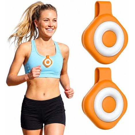 Set mit 2 magnetischen Clip-On-Lauflichtern für Sport – Orange – 3 Farbmodi (Weiß/Warmweiß/Rot) – USB-aufladbar (1/5)