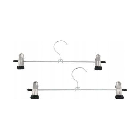 Percha metálica con pinzas para pantalones, 2 unidades (1/2)