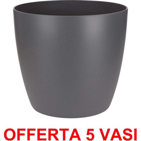 OFFERTA 5 VASO BRUSSELS ROUND MINI 7CM ANTHRACITE ELHO