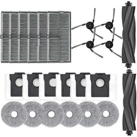 Filtre pour aspirateur brosse pour aspirateur Filtre de brosse pour aspirateur filtre de X40 Ultra/ X40Pro Roller Brosse Side Filtre Serpillière Pads Rags Sac à poussière Robot Aspirateur Spare (1/5)