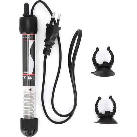 Réchauffeur d'aquarium,100W Mini Tige chauffante Submersible d'aquarium ABS Aquarium thermostatique réglable Tige de Chauffe-Eau Prise EU 220-240V(Prise UE 100W)