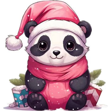 Panda - Ornament En Acrylique Rose - Décoration De Sapin De Noël Et Rétroviseur Intérieur - Lot De 1