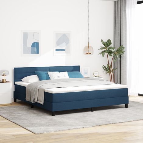 Cama con Somier y Colchón Azul 180x200 cm Tela vidaXL (1/5)