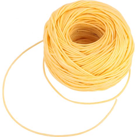 Mèche en fibre naturelle, cire d'abeille pour bougies parfumées DIY, 60 mètres, couleur claire (1/4)