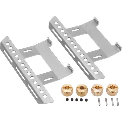 Pédalier en métal avec adaptateur pour camion radiocommandé Axial SCX10II 90046 90047 90075 (accessoires argentés) (1/5)