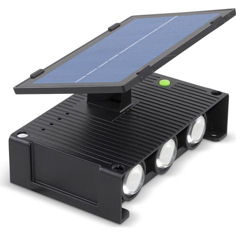 Lámpara de pared 6 LED con panel solar 7W Luz cálida Sensor de movimiento