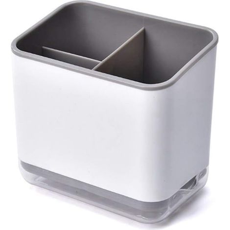 Égouttoir à vaisselle pour évier, porte-couverts écologique avec système d'évacuation hygiénique, support en plastique de qualité supérieure facilement accessible.-AquaForge (1/5)