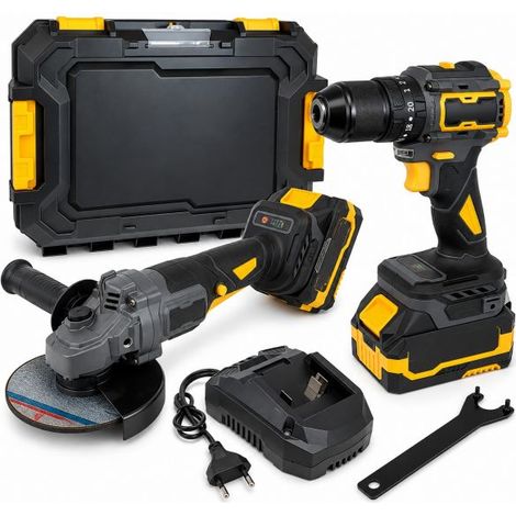 Kit Trapano Avvitatore con Percussione + Smerigliatrice Angolare 2X68V 6000mAh (1/5)