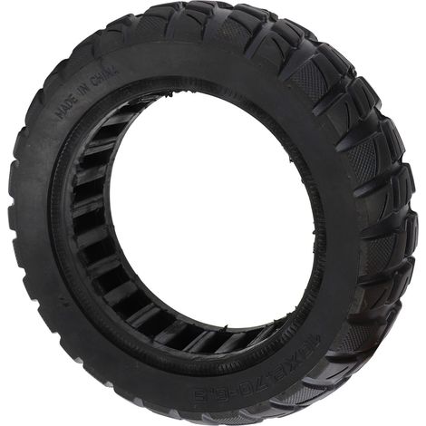 Pneu plein 10x2.70‑6.5 en caoutchouc, absorbant les chocs, anti-crevaison et résistant à l'abrasion, pour trottinette électrique (1/5)