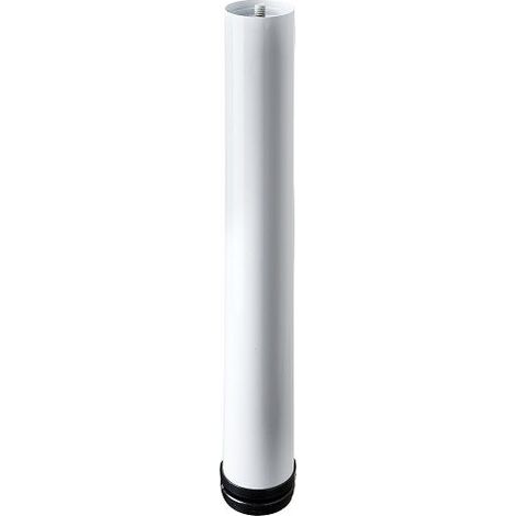 Hettich Möbelfuß 6,0 x 40 - 43 cm Stahl weiß - 1 Stück Möbelfuß