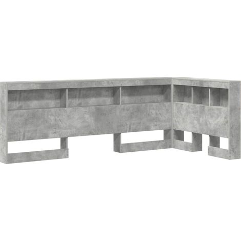 Testiera  Testata contenitore Grigio cemento 75 cm Legno multistrato (1/5)
