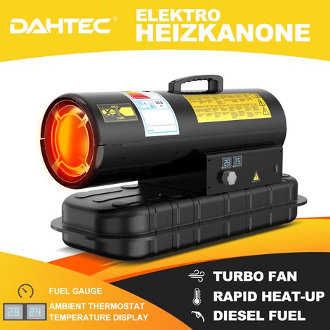 Diesel Space Heater, 20 KW Industrial Kerosene Heaters, Large Fuel Tank, 550m³/h, Adjustable Thermostat, Oil Level Display, Suitable for Workshops, Building Sites and Agricultural [Energy Class A] (1/5)