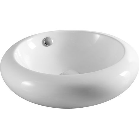 Lavabo da appoggio mod. la31 dm 51.5 bianco piletta non inclusa (1/2)