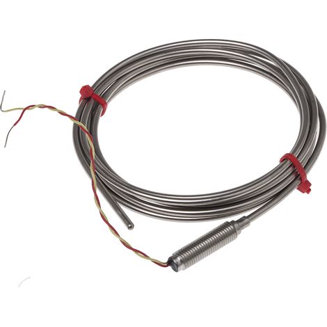 Thermocouple type K Ø 3mm, L 2m, +1100°C max à Câble ( Prix pour 1 )