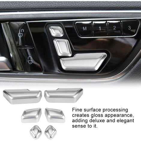 Bouton de réglage de siège auto, couvercle décoratif autocollant pour Mercedes Benz Classe C E GLK GL ML (1/5)