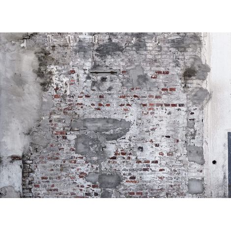Rasch 445404 Papier peint photo non tisse avec mur de pierre rustique et aspect beton gris et marron 3 m x 4,18 m (1/5)