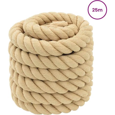 vidaXL Cuerda para barco 4 mm 25 m Natural (1/2)