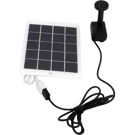 Pompe à eau solaire pour fontaine 2026 3W 5V 120L/H, idéale pour les jardins paysagers et les bassins extérieurs. (1/5)